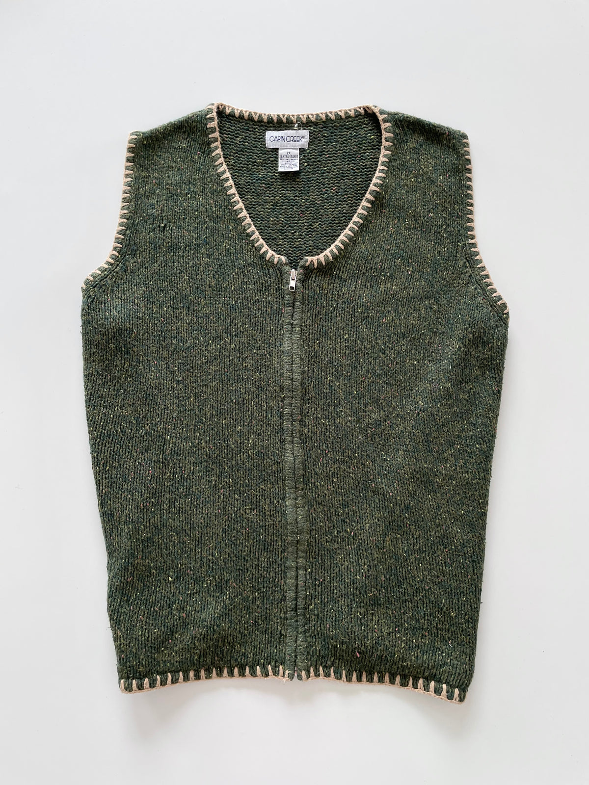 Cabin Creek Embroidered Vest Sweater-Bust 54