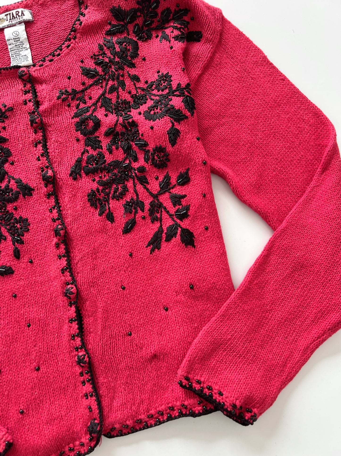 Tiara Embroidered Sweater-Bust 40