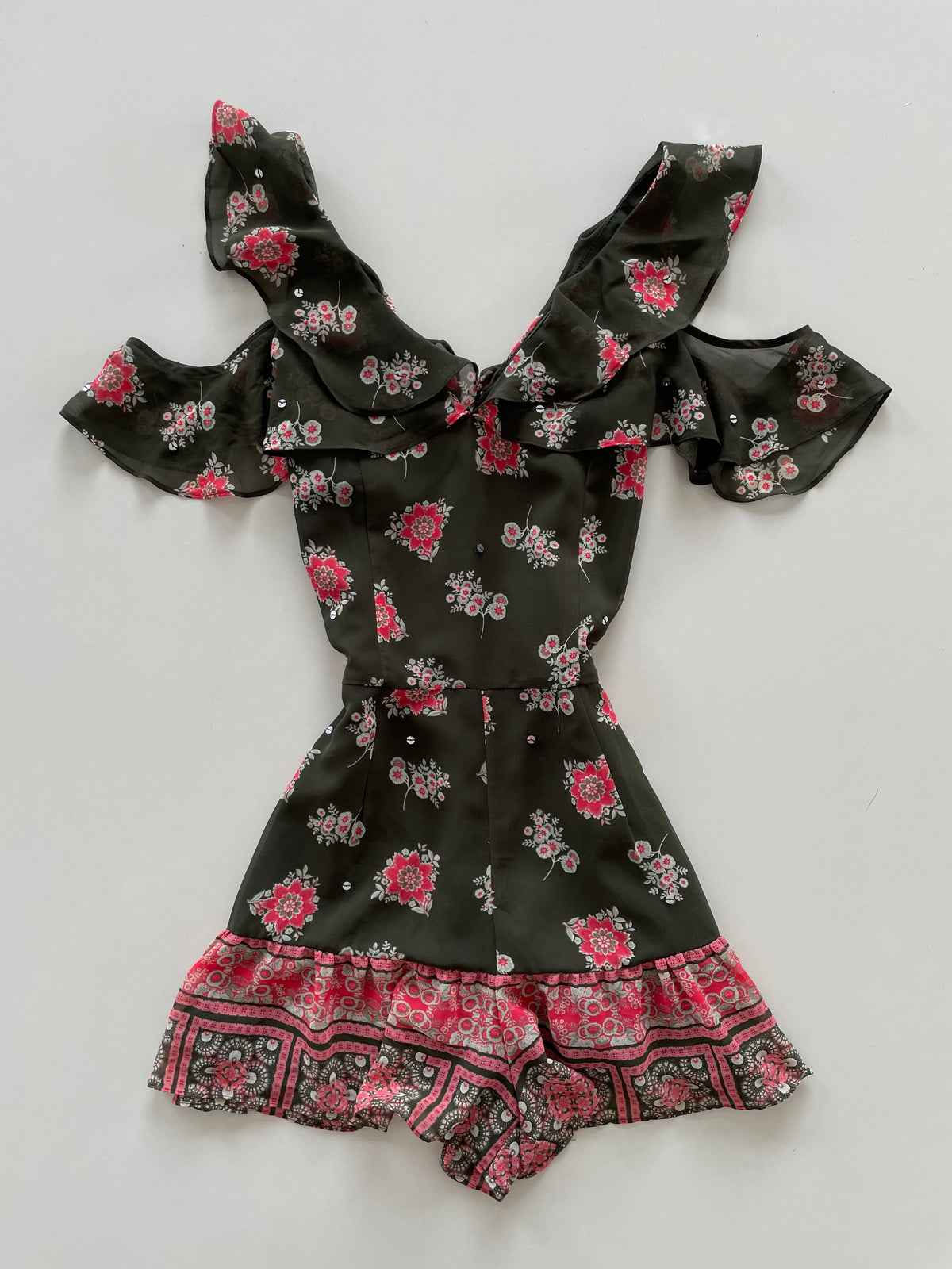 Guess Vintage Floral Romper-Bust 36
