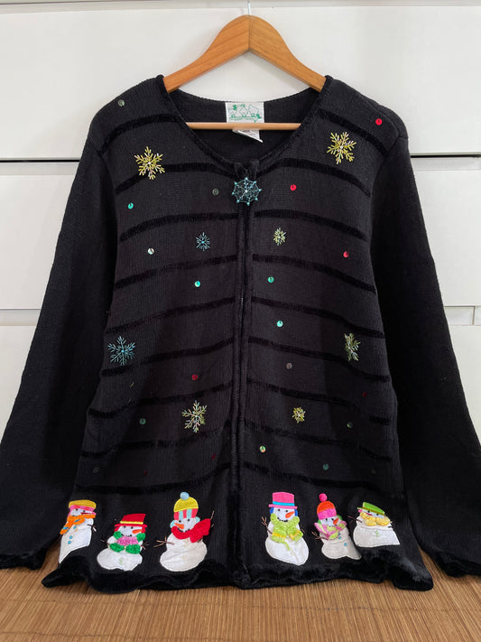 Embroidered Christmas Sweater-Bust 42