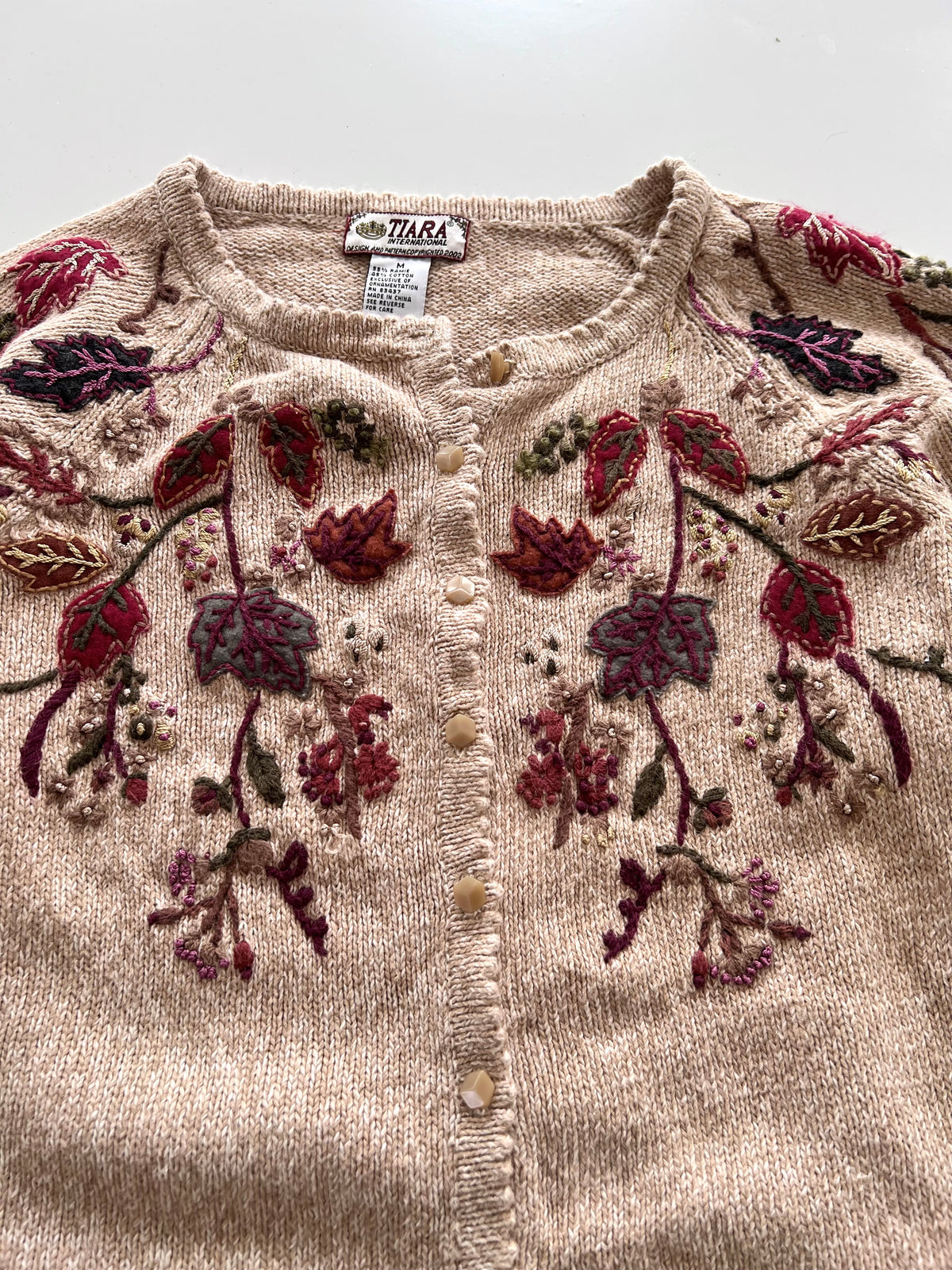 Tiara Embroidered Sweater-Bust 44