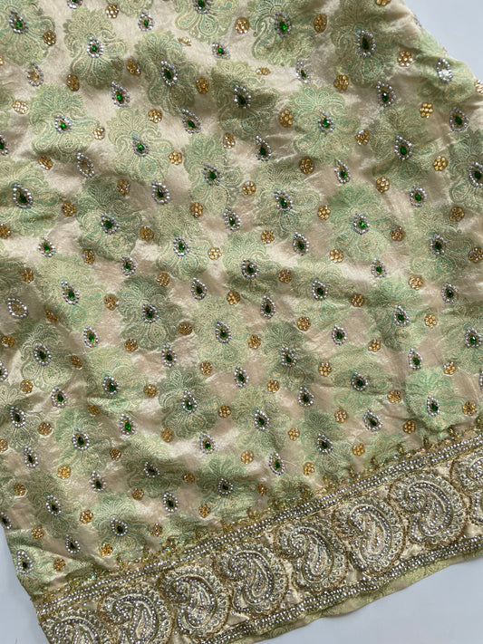 Embroidered Banarasi Kurta-Bust 38