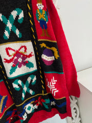 Embroidered Christmas Sweater-Bust 44