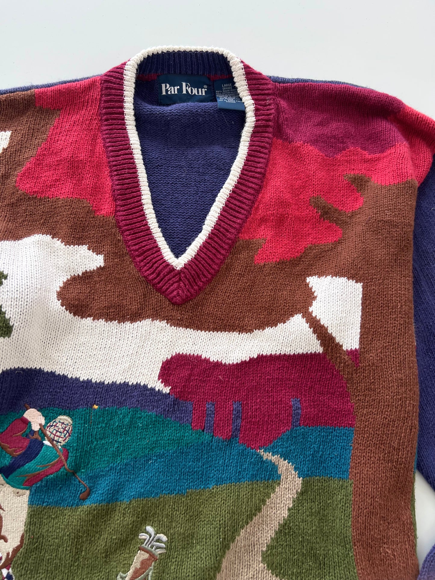 Par Four Embroidered Sweater-Bust 50