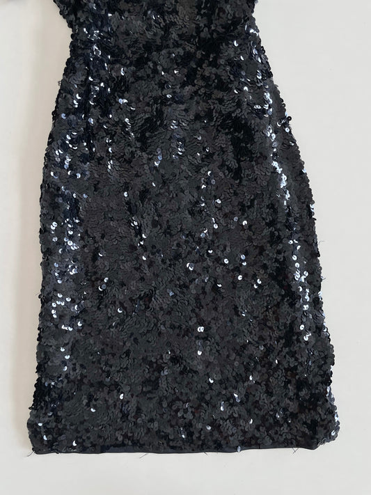 Sweetheart Neck Sequin Dress-Bust 34
