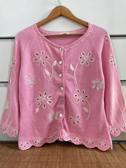 Embroidered Christmas Sweater-Bust 38