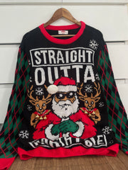 Christmas Sweater With Bells And Light Bulbs-Chest 40