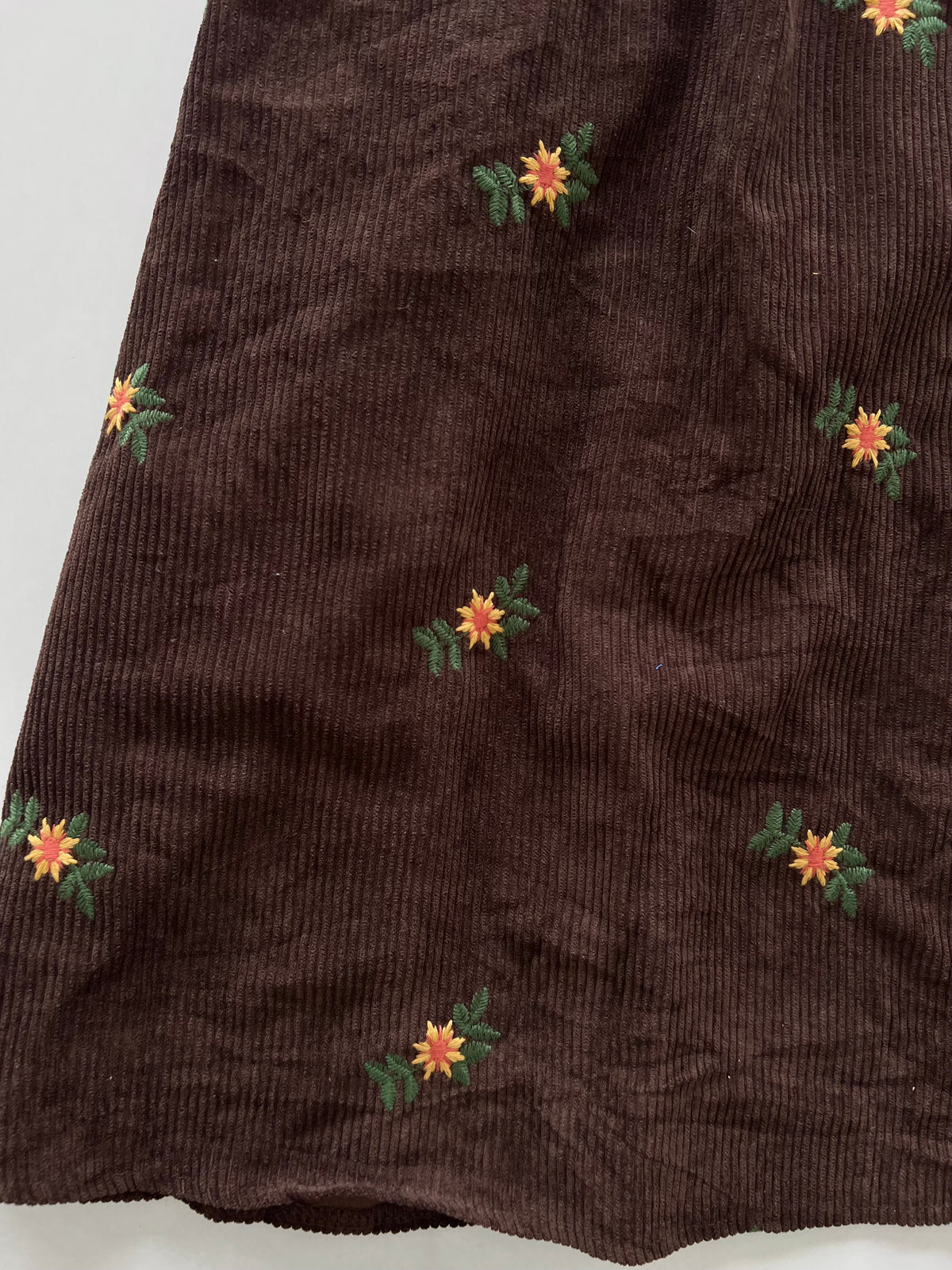 Corduroy Embroidered Skirt-Waist 26 to 32