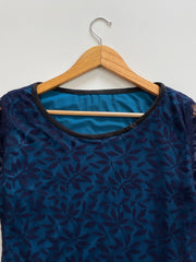 BLUE BLACK LACE TOP WITH LINING BUST - 36 to 40