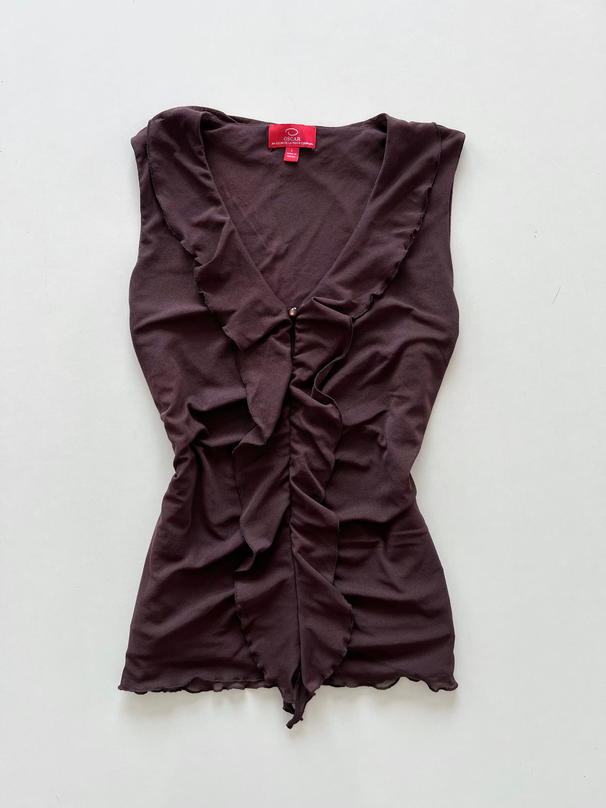 Oscar Vintage Ruffle Top-Bust 40 to 42