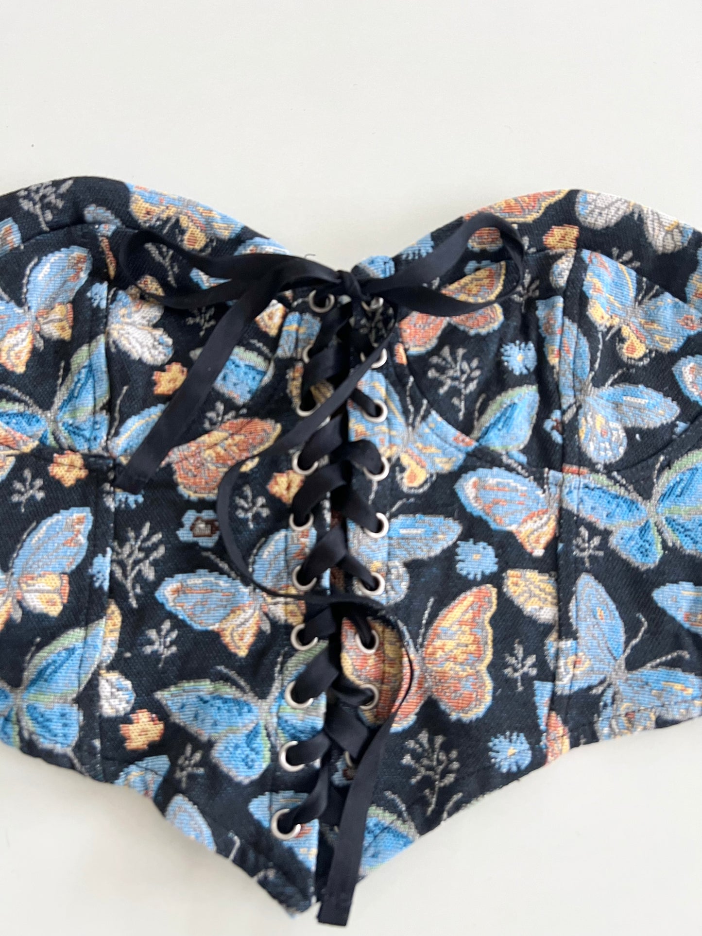 Jacquard Butterfly Vintage Top-Bust 32