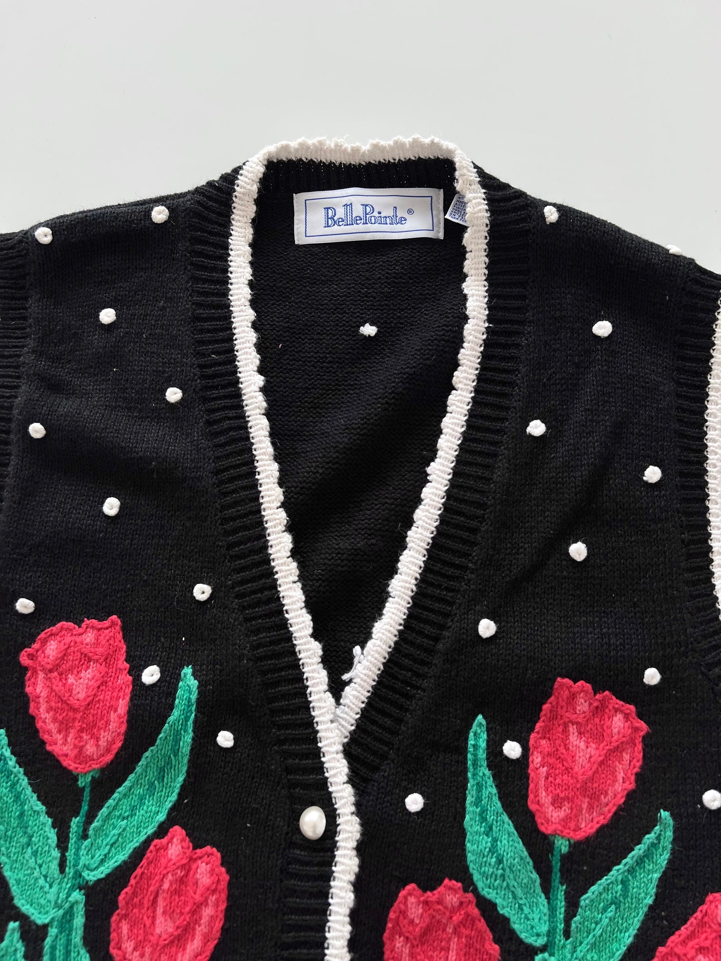 Belle Pointe Embroidered Sweater-Bust 40