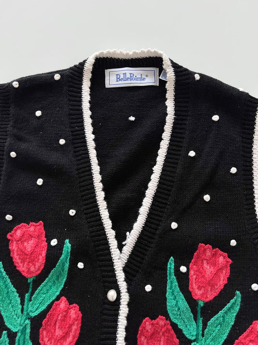 Belle Pointe Embroidered Sweater-Bust 40