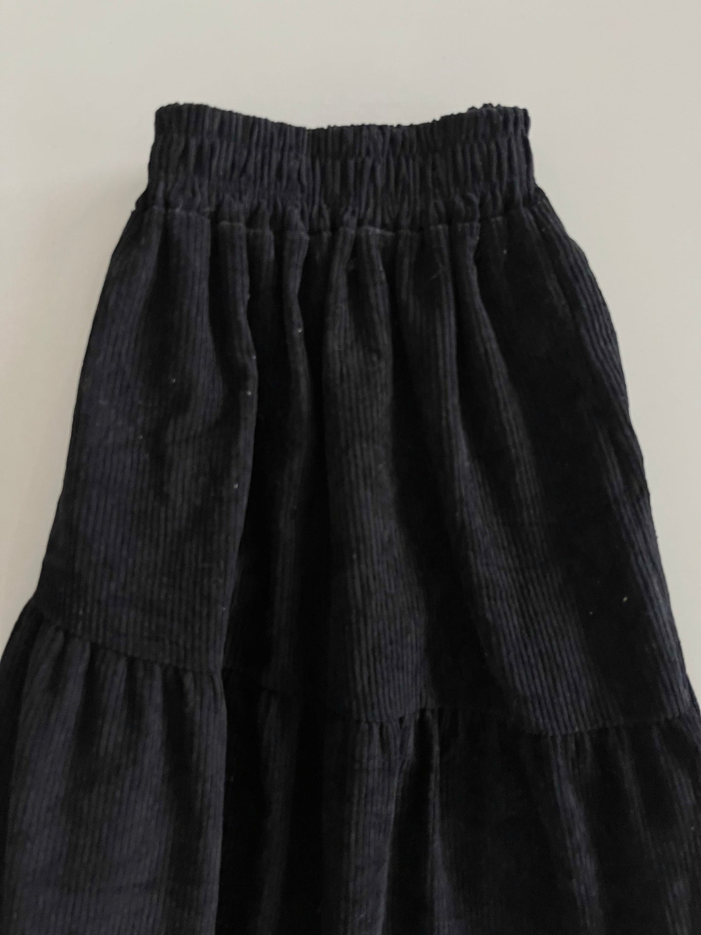 Corduroy Vintage Black Skirt-Waist 28 to 32