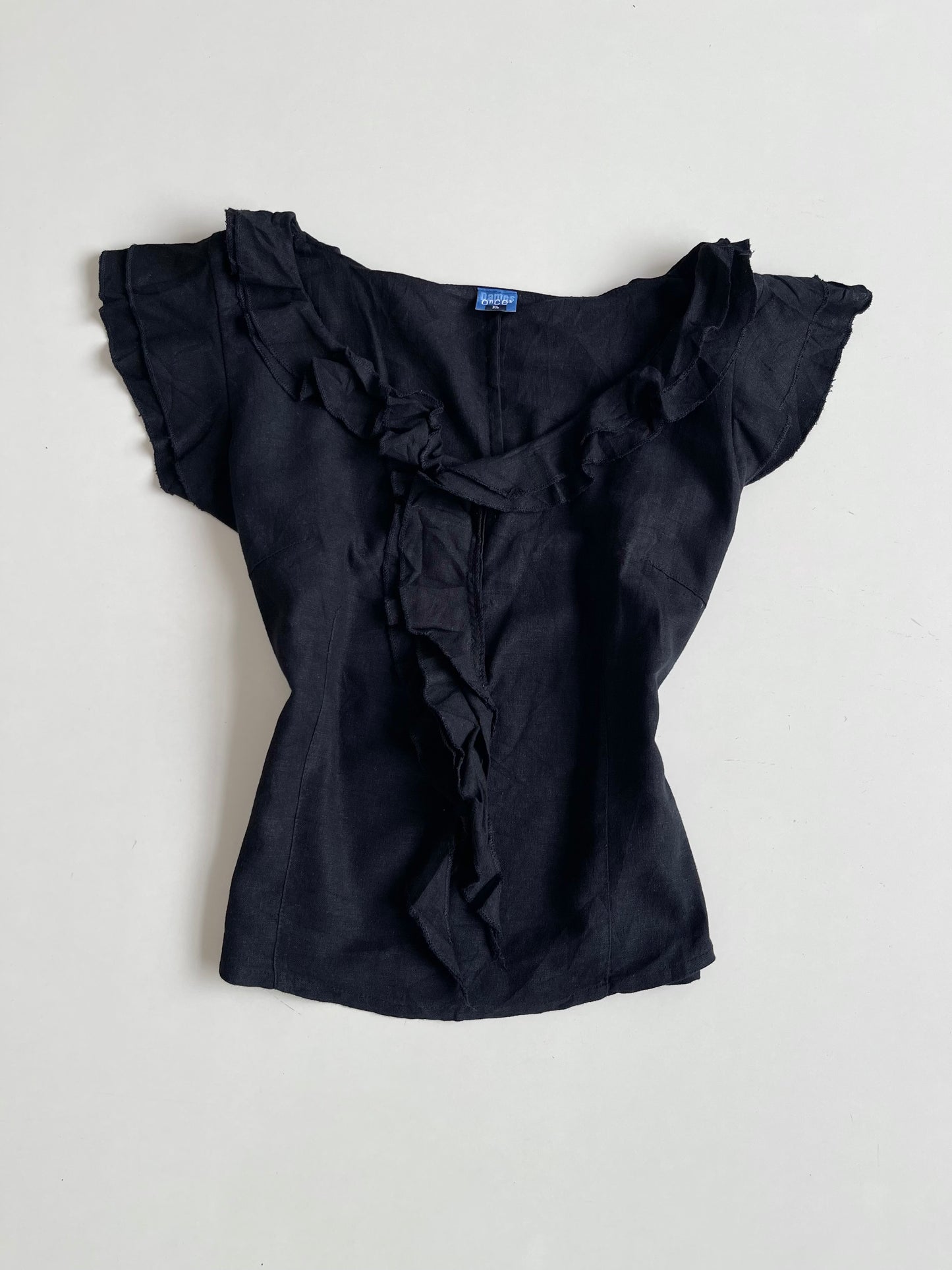 Dames Once Ruffle Black Top-Bust 40