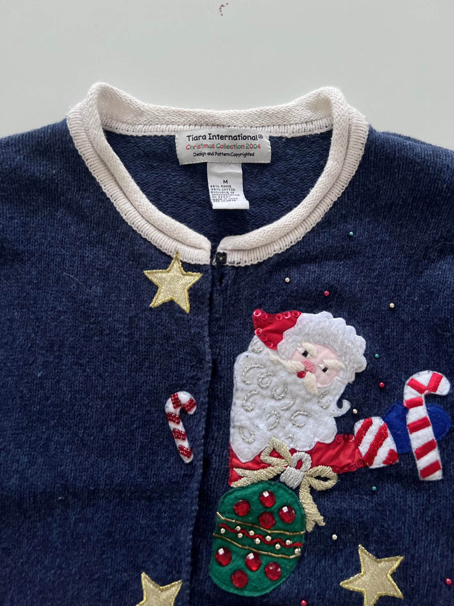 Embroidered Christmas Sweater-Bust
