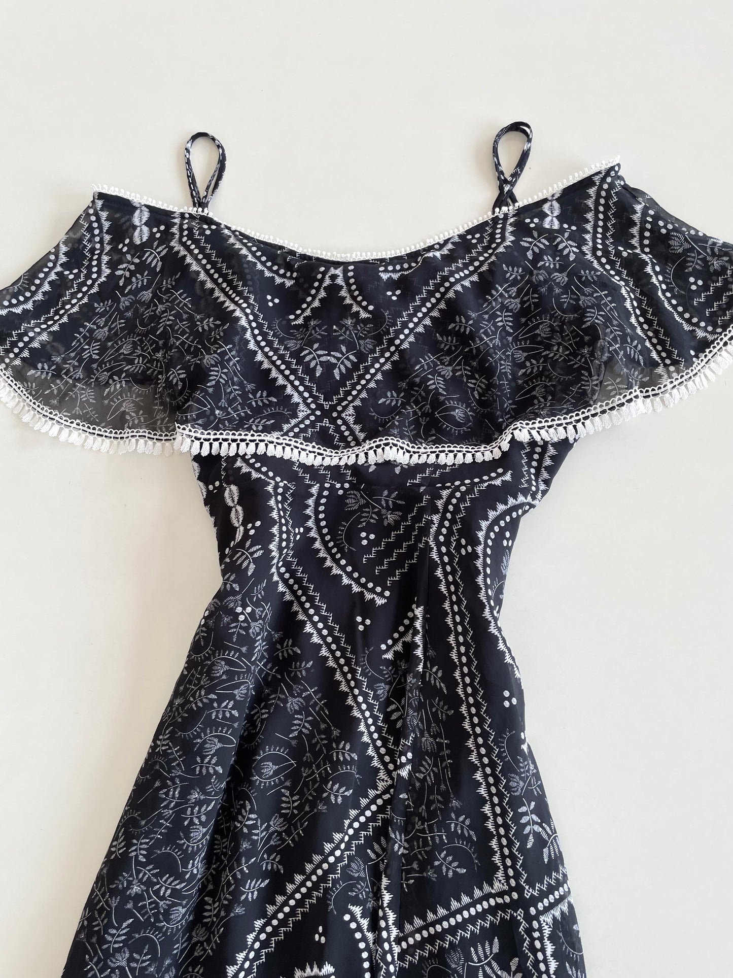 Black Boho Dress-Bust 36