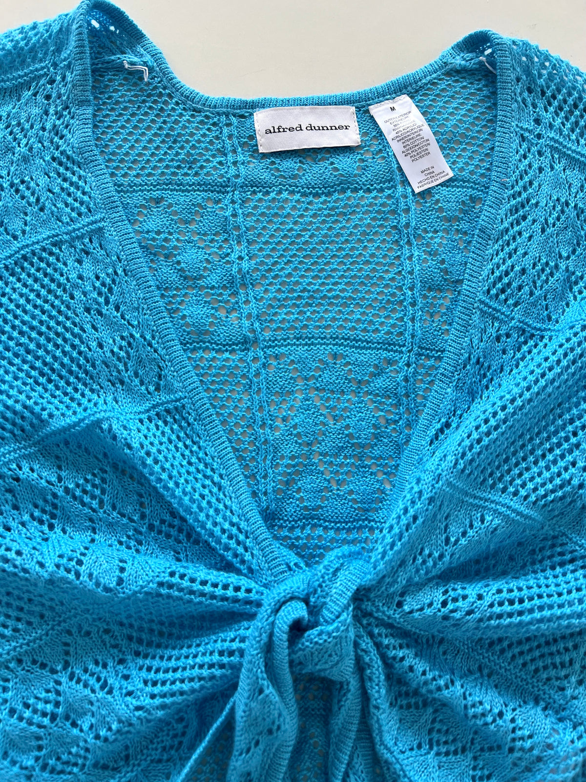 Alfred Dunner Crochet Cotton Top-Bust 40