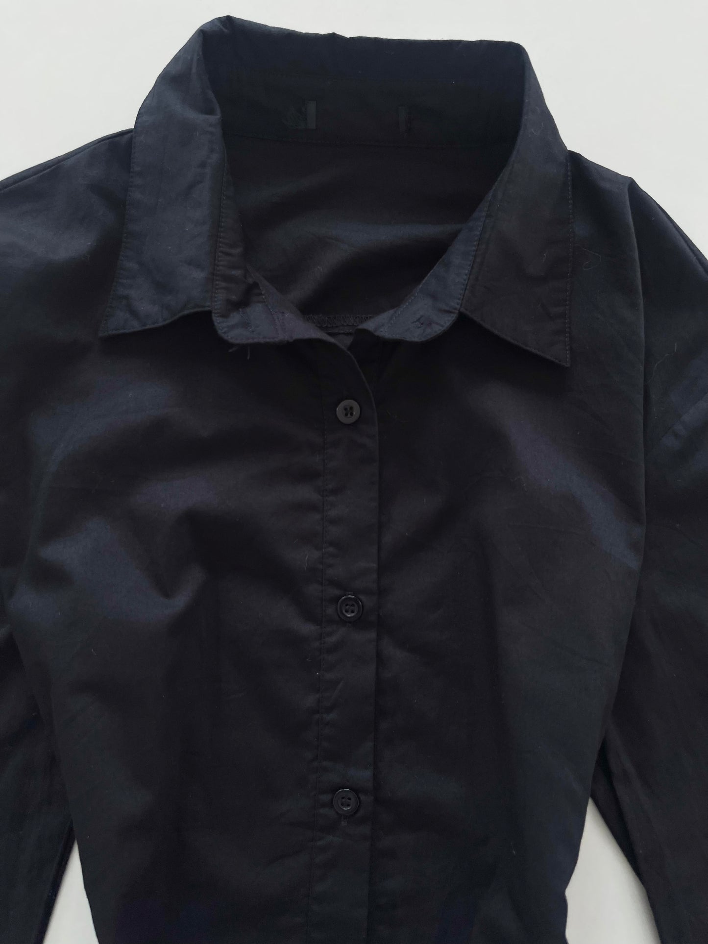 Black Cotton Shirt-Bust 38