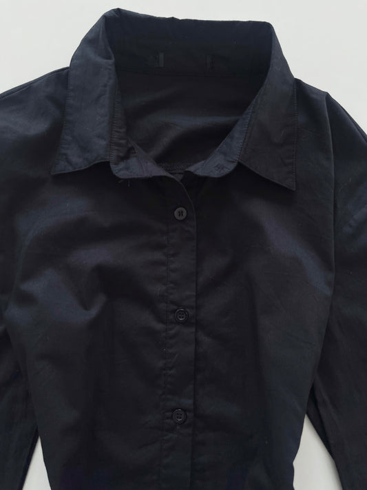Black Cotton Shirt-Bust 38