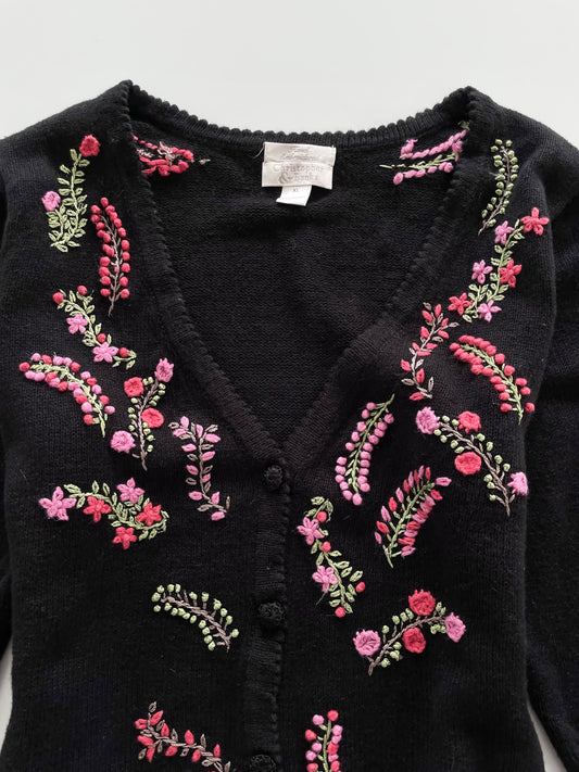 Christopher & Banks Hand Embroidered Sweater Cardigan-Bust 46