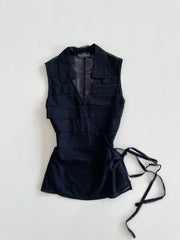 Place Royal Sheer Wraparound Top-Bust 32 to 34