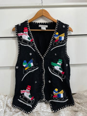 Vintage Christmas Sweater Vest-Bust 38