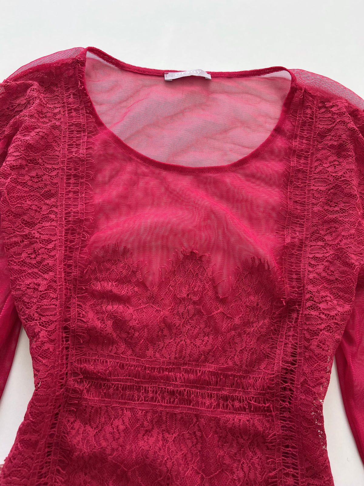 Orsay Sheer Lacy Top-Bust 44 to 46
