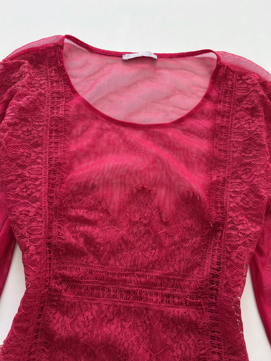 Orsay Sheer Lacy Top-Bust 44 to 46