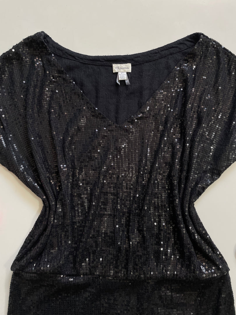 Sequin Black Dress-Bust 42 to 46