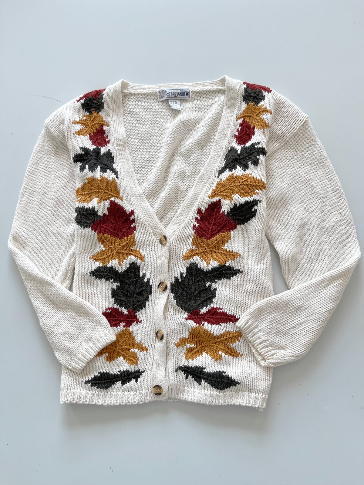 Chrysantheme Embroidered Cardigan Sweater-Bust 52