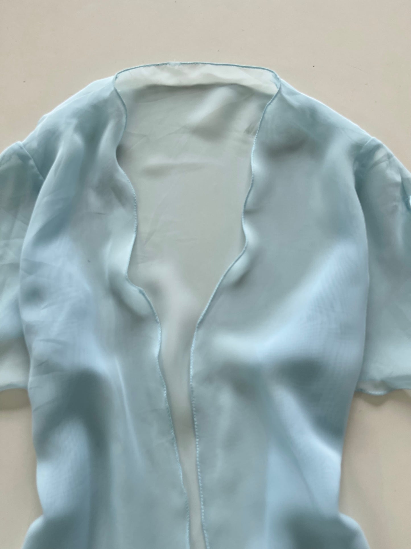 Powdee Blue Sheer Shrug-Bust 38
