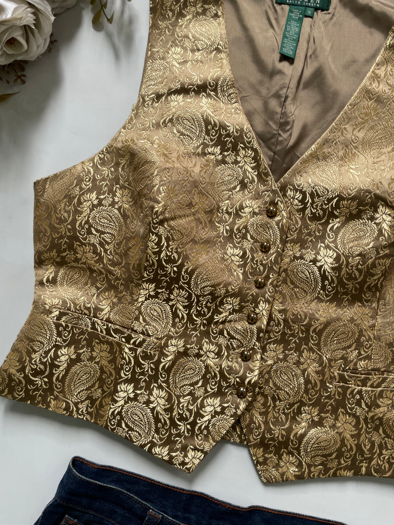 Ralph Lauren Vintage Jacquard Waistcoat-Bust 40