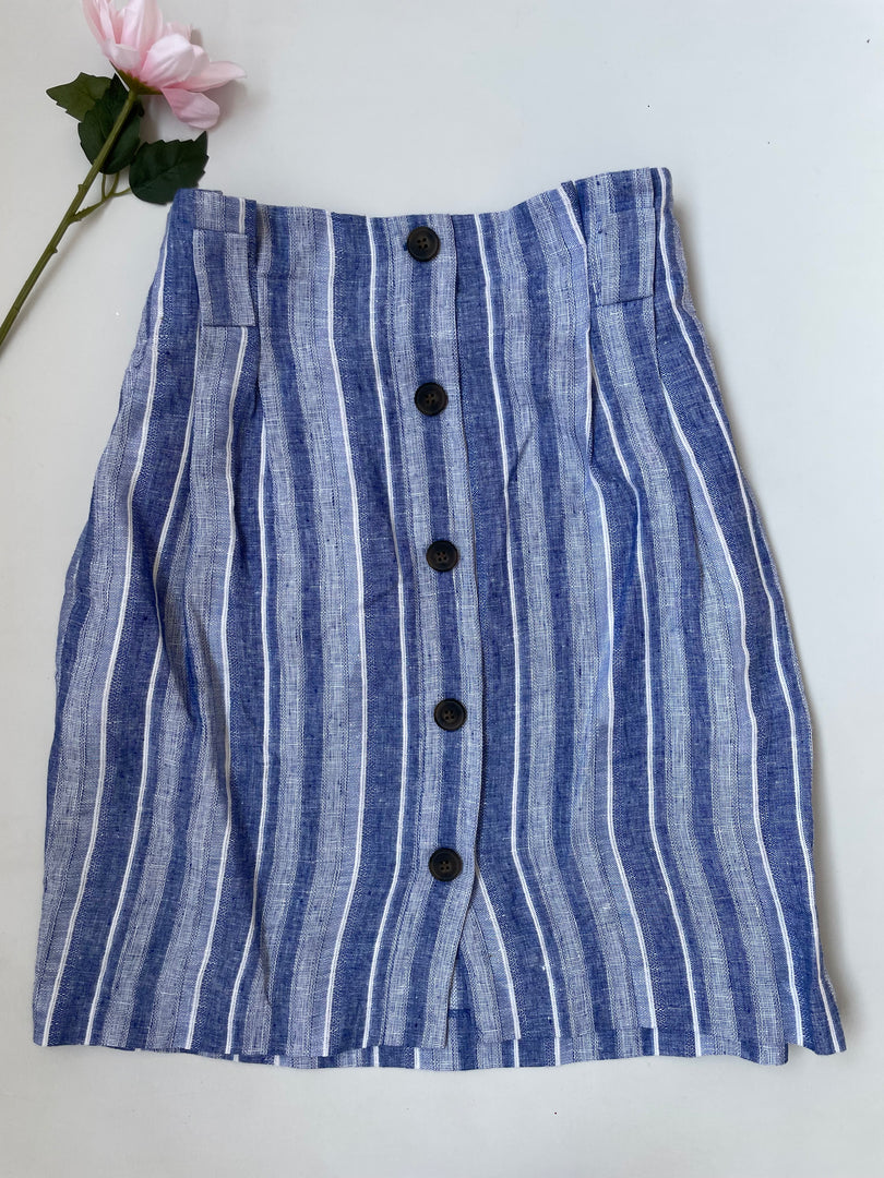 H&M Linen Blend Skirt-Waist 32