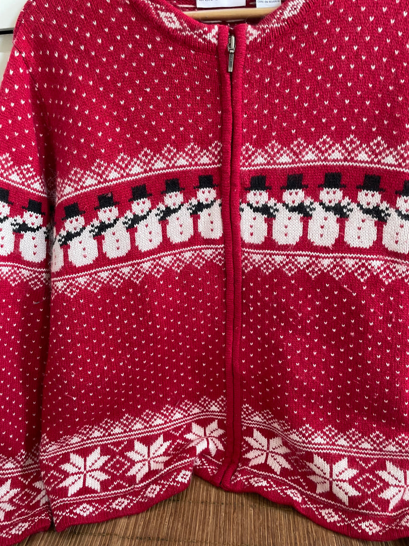 Croft & Barrow Embroidered Christmas Sweater-Bust 46