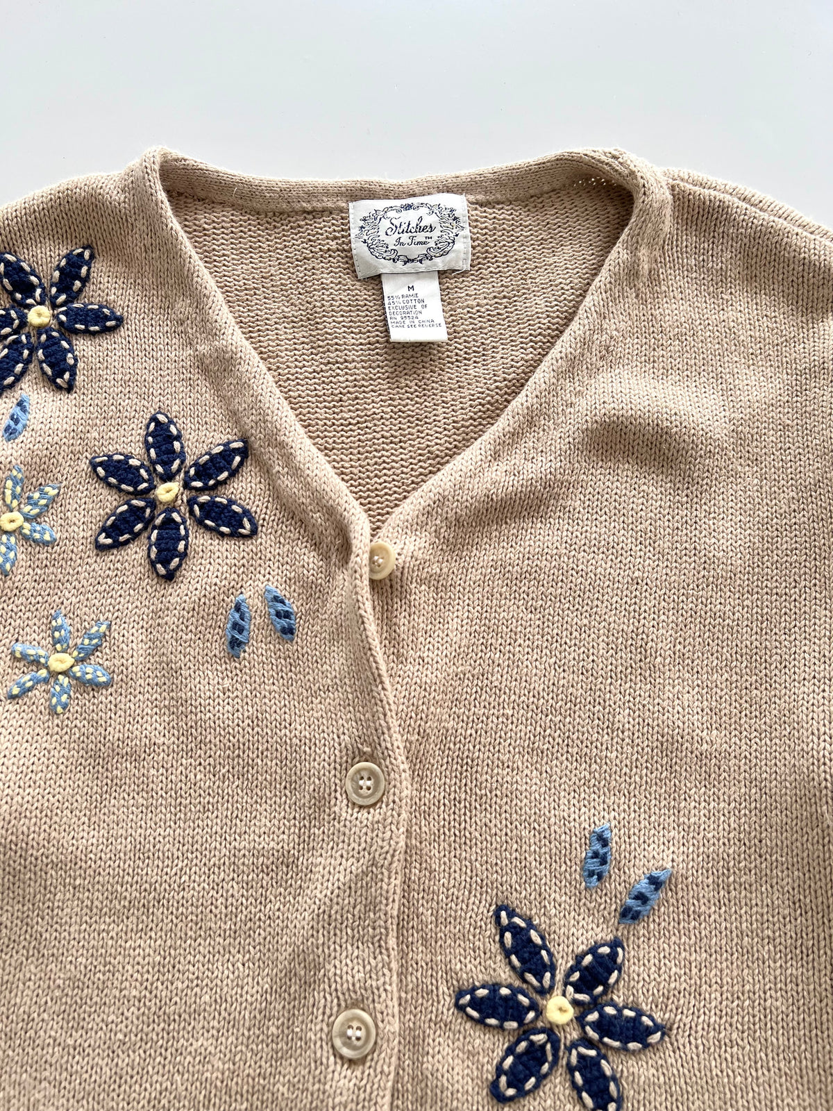 Stitches Embroidered Sweater-Bust 44