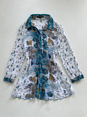 Vintage Ruffle Shirt-Bust 40 to 42