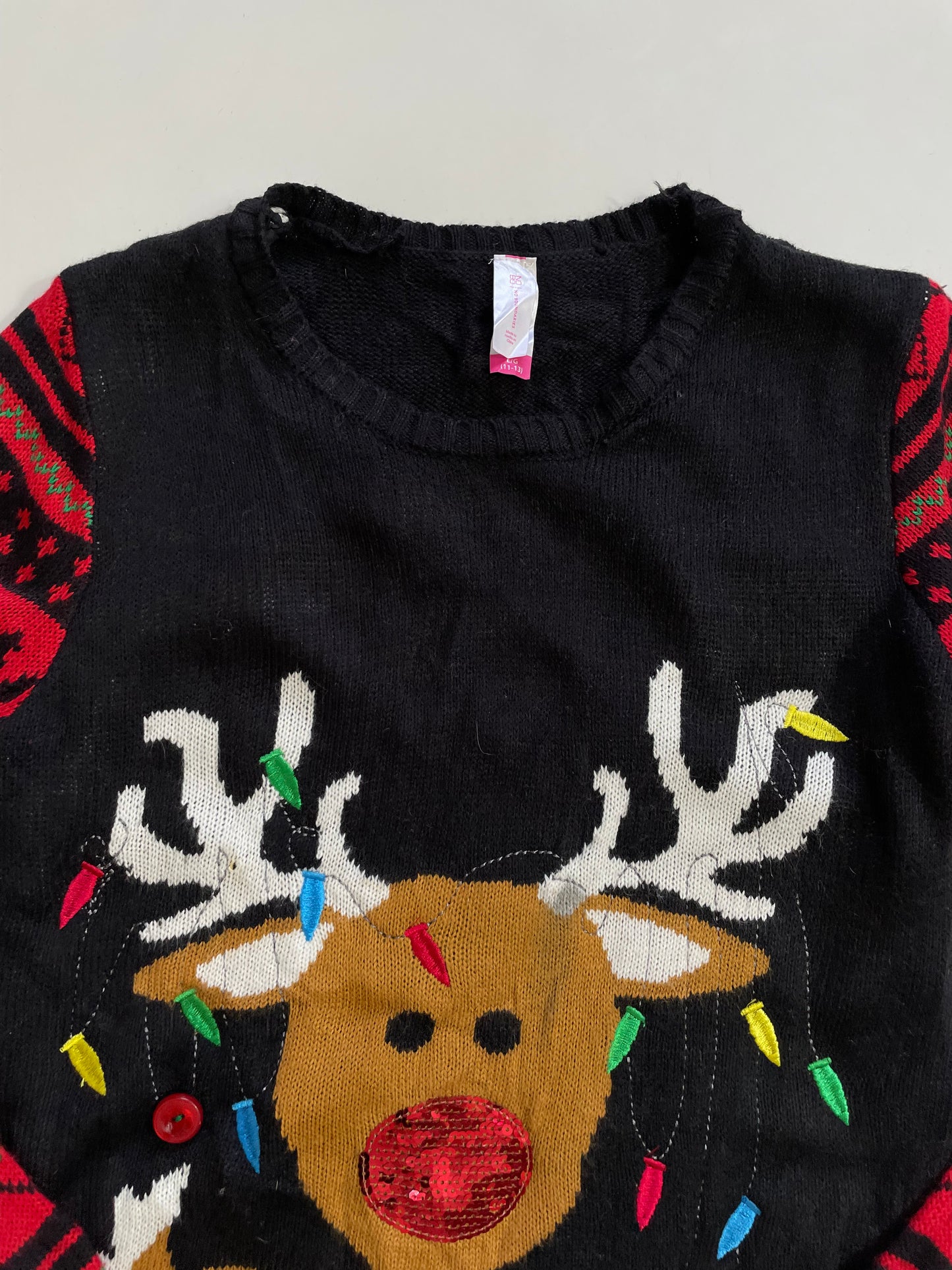 No Boundaries Reindeer Christmas Sweater - Bust 30 to 34