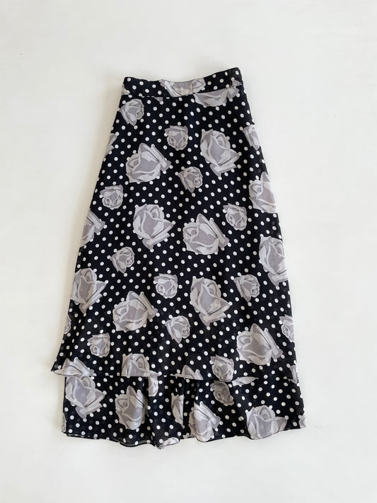 Grey Rose Skirt-Waist 30