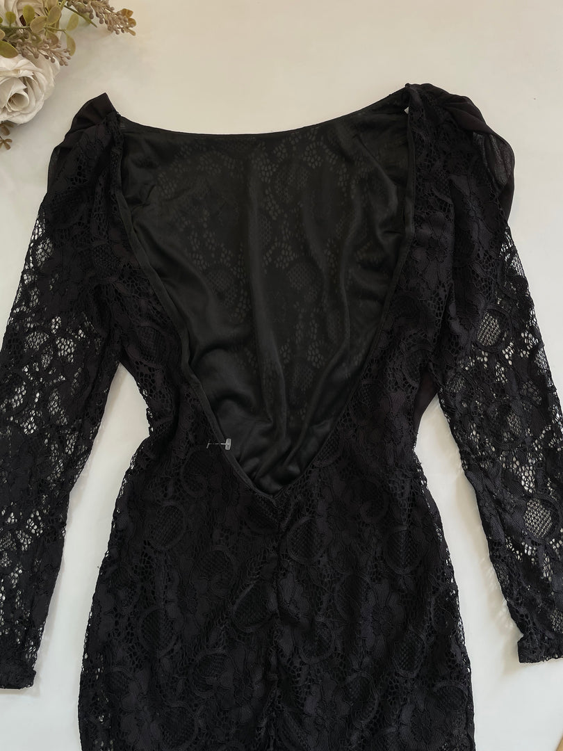 Lace Backless Dress-Bust 34