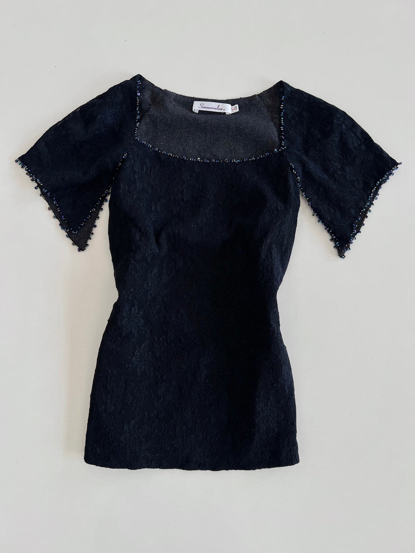 Sneueroulan Vintage Beaded Top-Bust 36