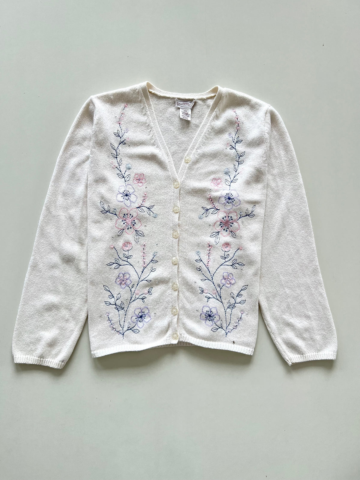 Northern Reflections Hand Embroidered Cardigan Sweater-Bust 48