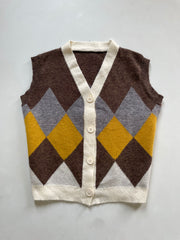 Argyle Sweater Vest-Bust 40