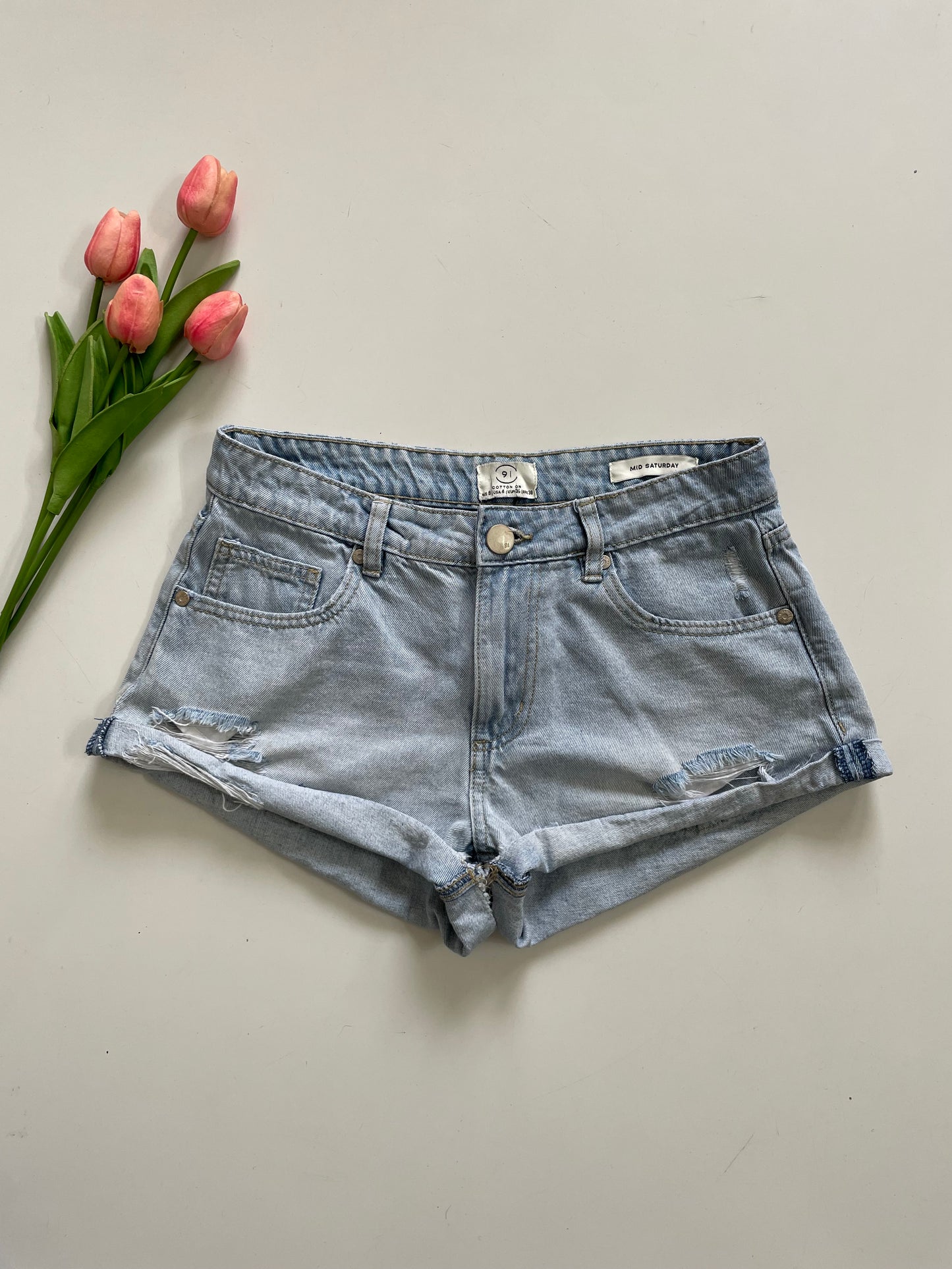 COTTON ON DENIM SHORTS - WAIST 28