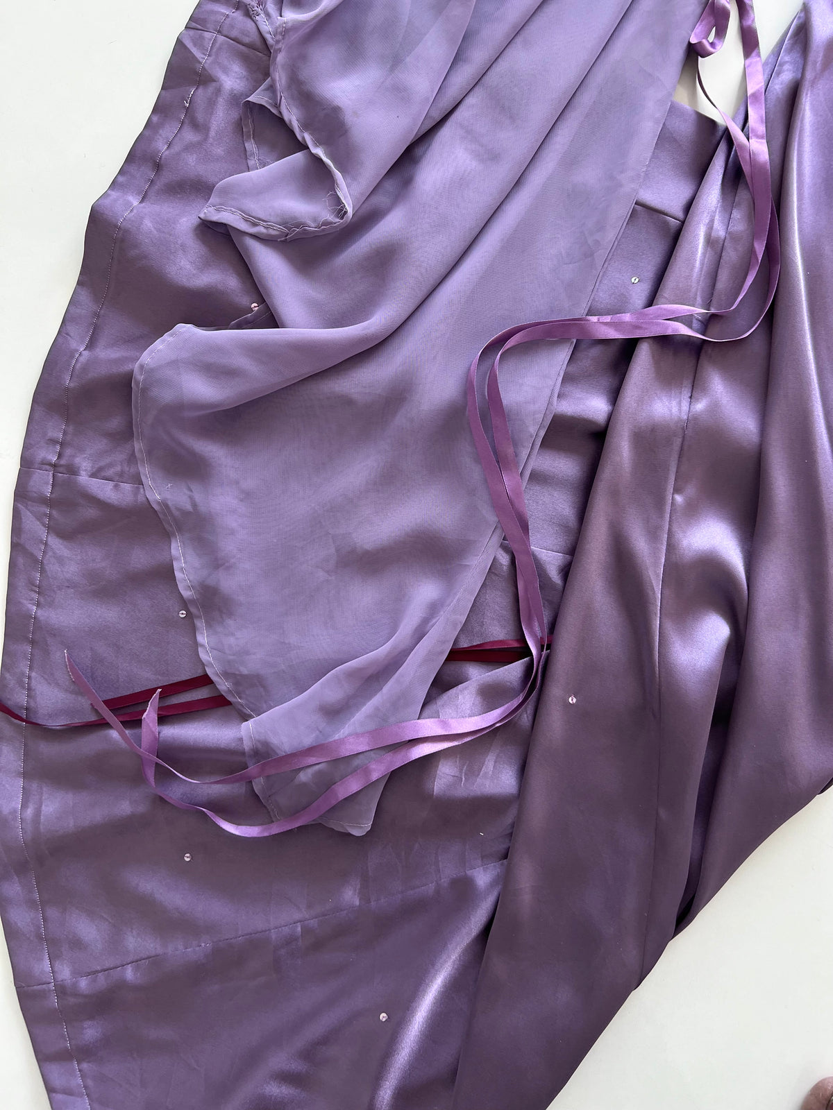Dramatic Vintage Satin Dress-Bust 30