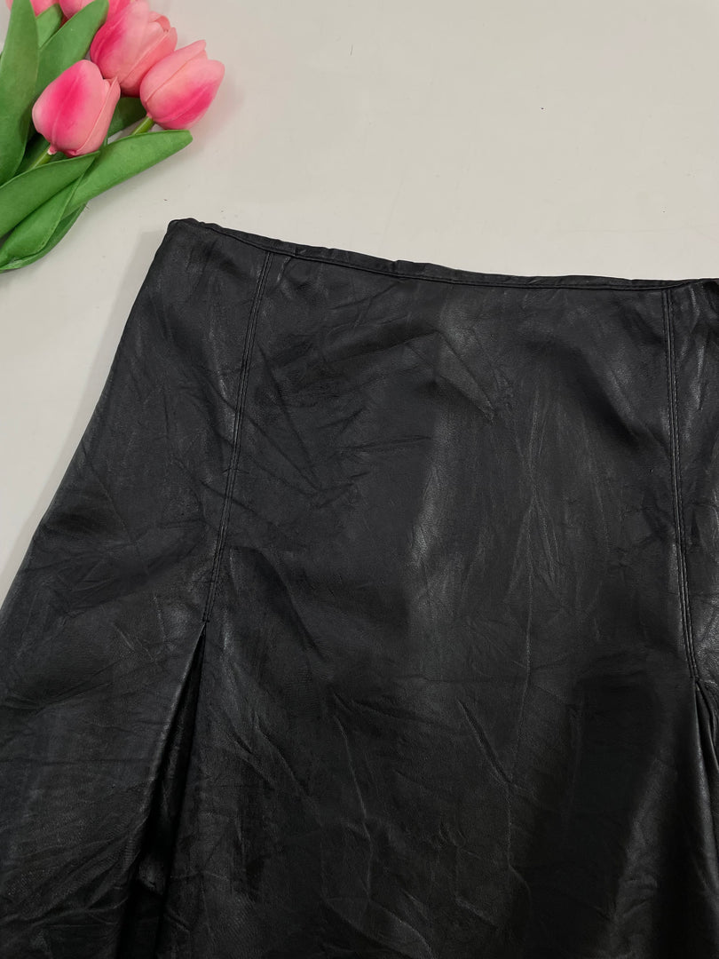 Glassons Flared Faux Leather Skirt - Waist 30