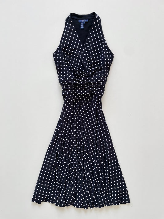 Chaps By Ralph Lauren Collectible Vintage Polka Dot Dress-Bust 42 to 44