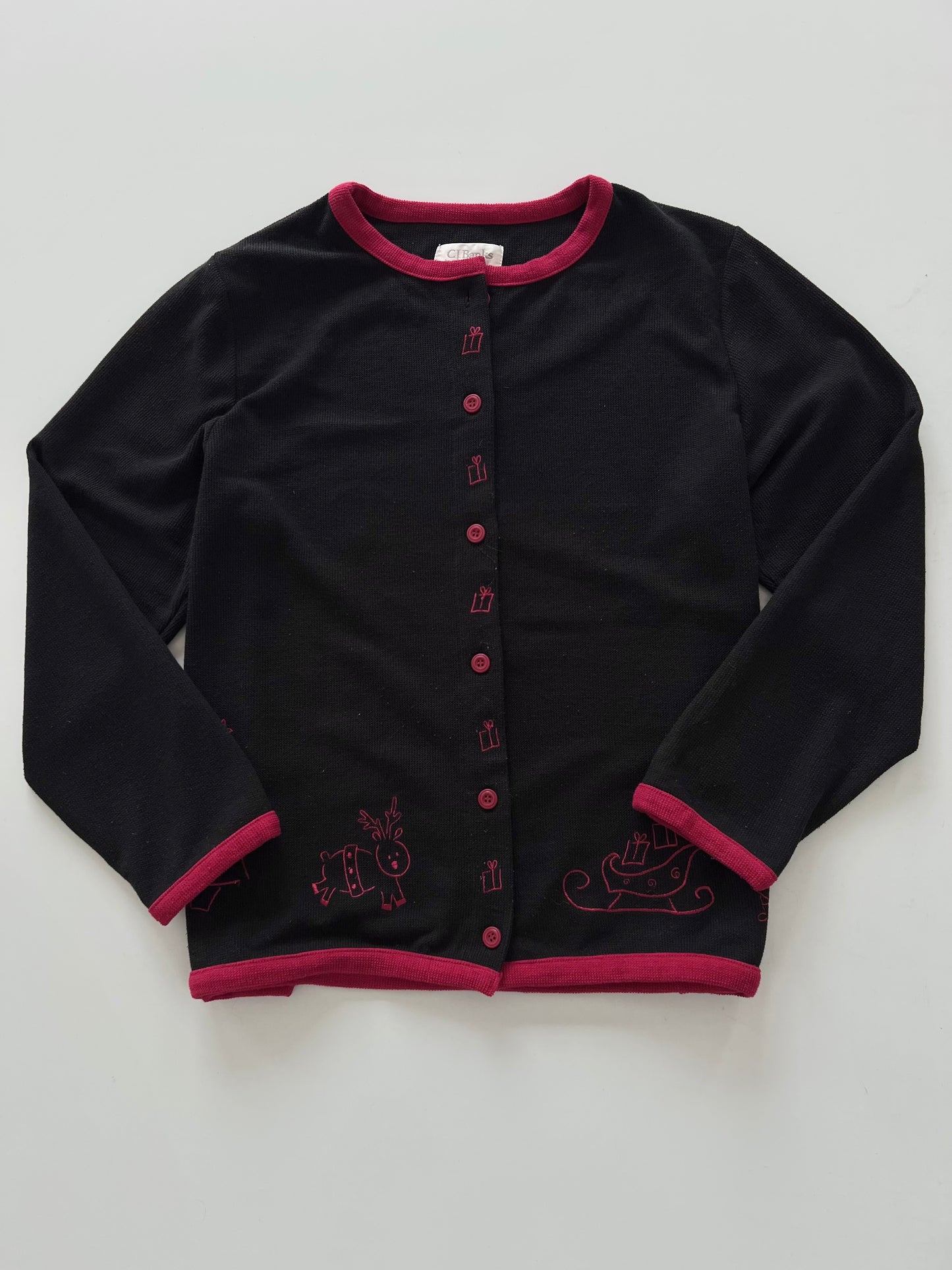 CJ Banks Embroidered Christmas Sweater-Bust 46