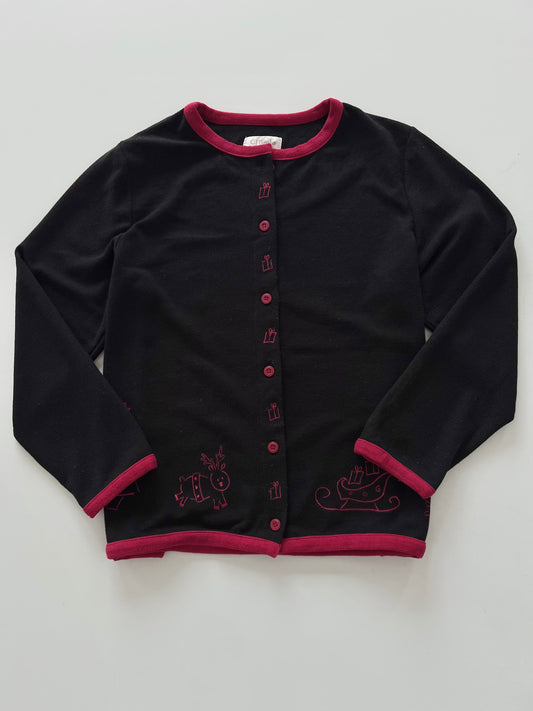 CJ Banks Embroidered Christmas Sweater-Bust 46