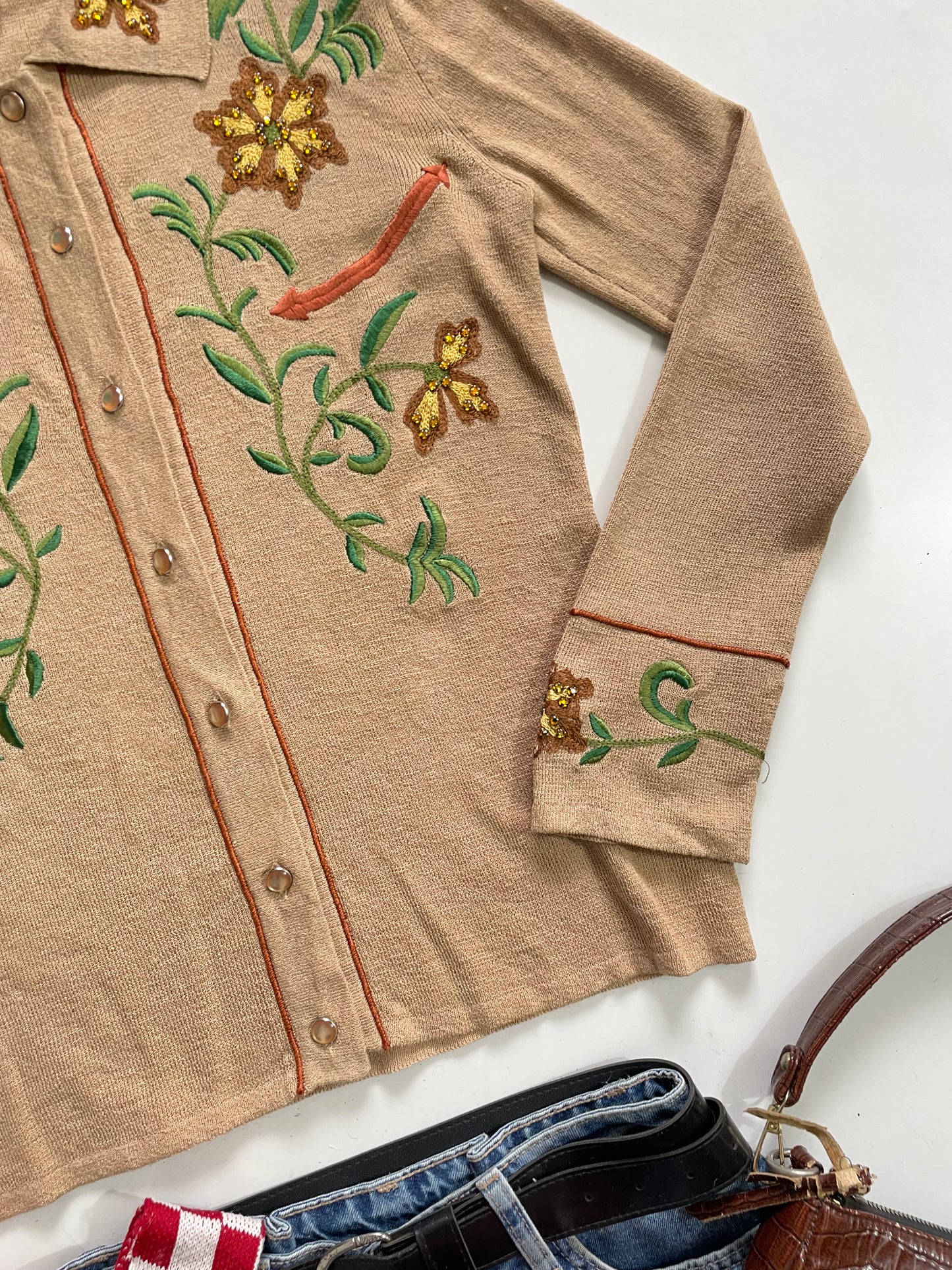 Double D Ranch Embroidered Sweater - Bust 34 to 38